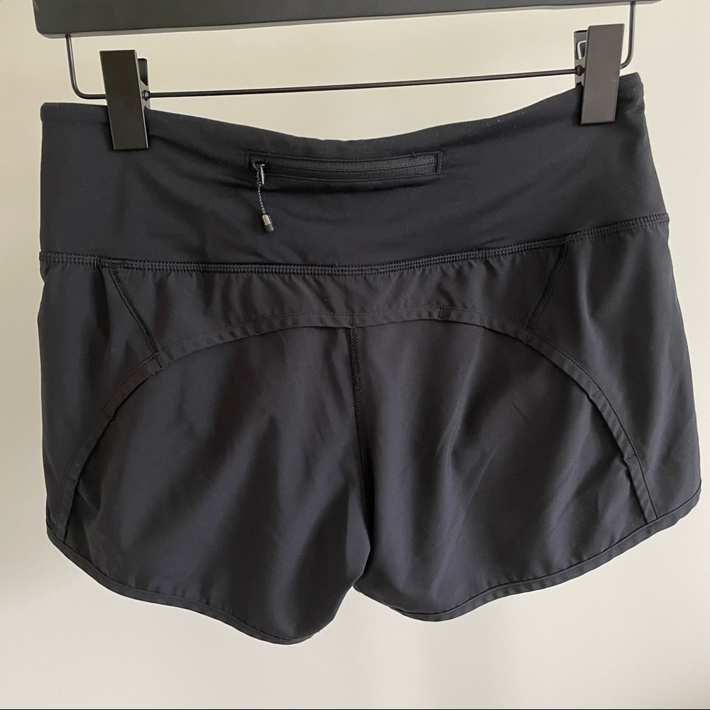 Lululemon Speed Up Short Black Sz 4